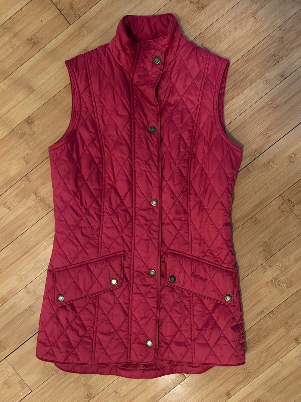 Barbour x Orvis Quilted Vest in Red